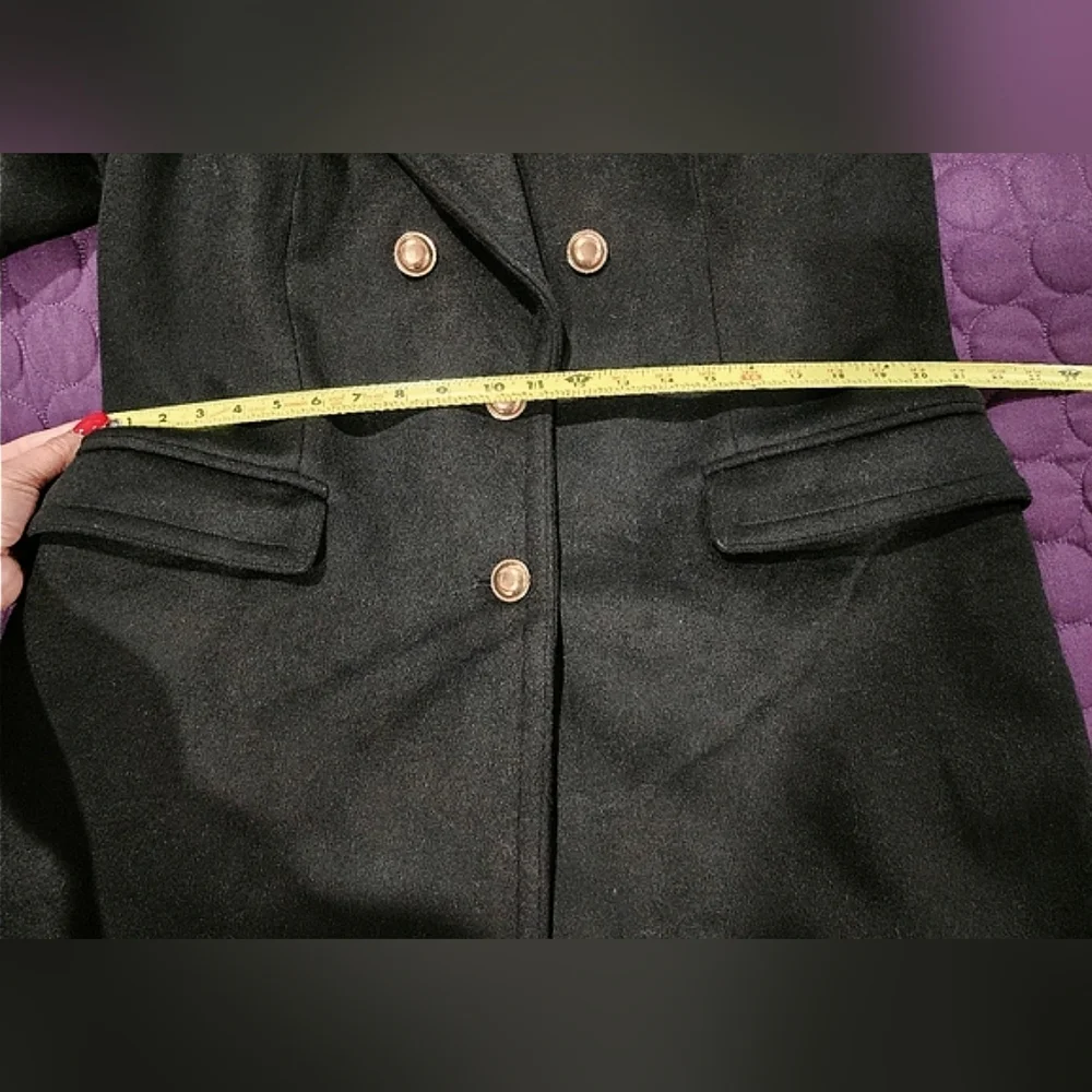 NWT Express Faux Wool Novelty Button Fitted Coat Size XL - Picture 10 of 16